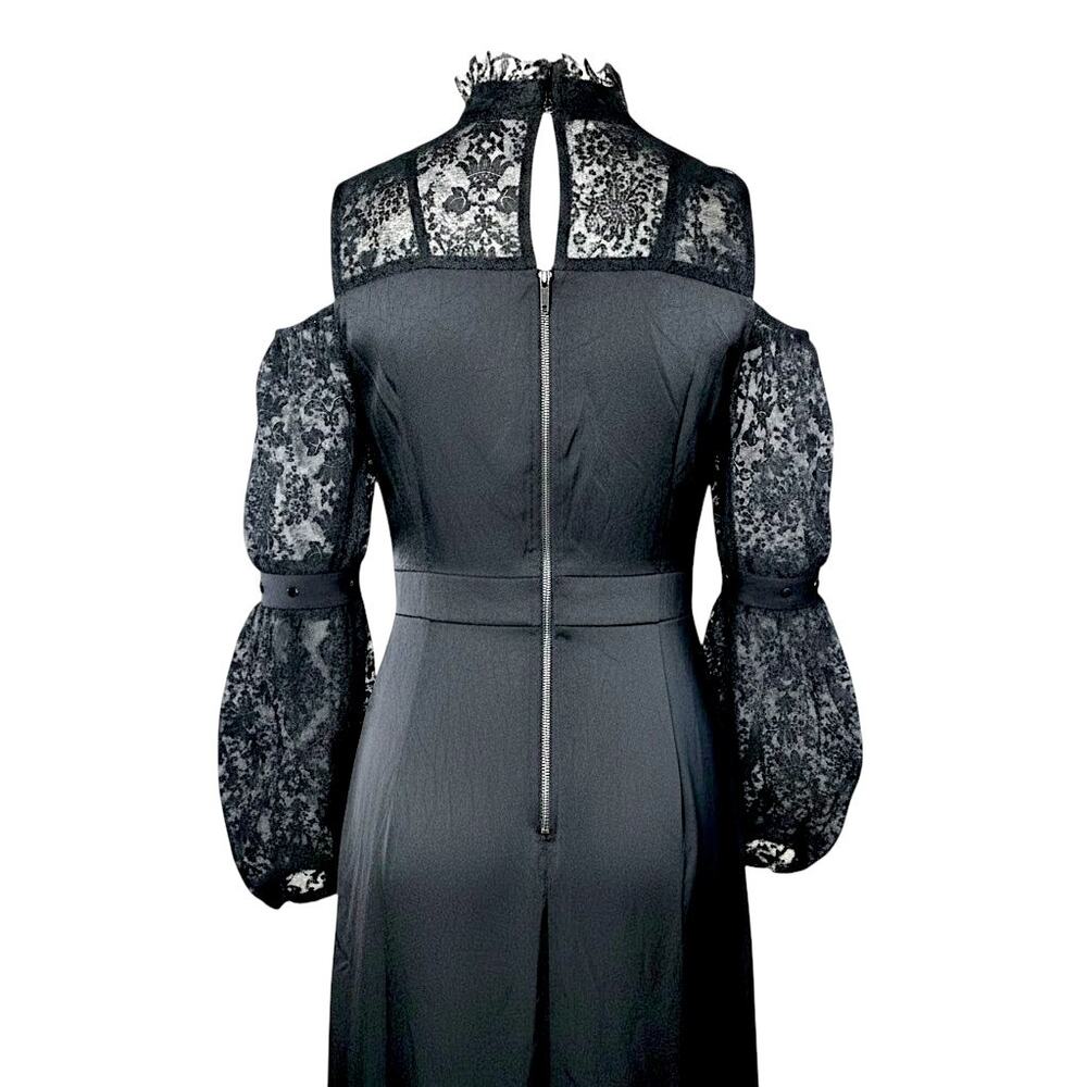 Killstar Isabeau’s Curse Black Satin Maxi Dress Medium NWT - Picture 7 of 8